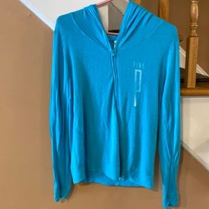 Victoria Secret PINK lightweight hoodie. Turquoise color. Size S.  No damage